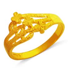 六福典雅珠宝<em>黄金女戒指</em> 【行情 价格 评价 正品