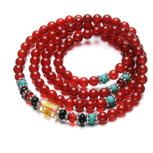 衡润 108颗六字真言佛珠手串 天然玛瑙手链6m