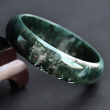 吟石臻宝 天然水草玛瑙手镯 <em>女士</em>饰品 辟邪<em>转运</em>