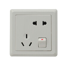 ABB 开关插座面板 德逸系列 五孔插座带开关 