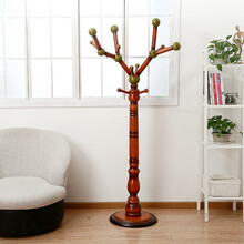 时尚欧式落地实木衣帽架 挂衣架 办公室卧室通用在京东商城的价格走势