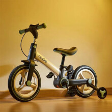 纳豆（nadle）儿童自行车3一6岁宝宝二合一平衡车3岁小孩折叠单车有辅助轮男孩 橄榄绿基础款