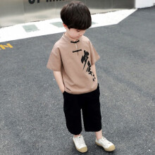 夏款2中国风3小男孩功夫服装4帅气6中童7小童古装5岁小孩子穿的套装