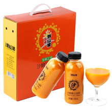 吕梁野山坡沙棘汁饮料350ml×8瓶礼盒山西特产沙棘果汁