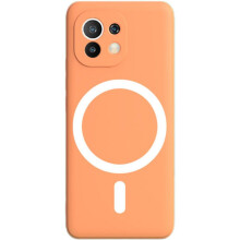 圣德胜 适用于小米11磁吸手机壳MAGsafe无线充电Xiaomi 11ultra全包防摔保护套 珊瑚橙