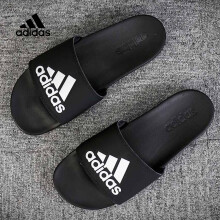阿迪达斯 （adidas）新款男鞋春季运动鞋轻便舒适透气防滑沙滩凉鞋拖鞋CP944 CG3425经典黑色/白标  46