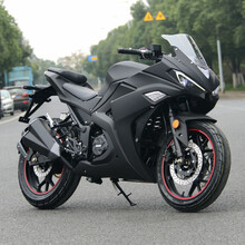 鹏城牌v6款摩托车跑车200/400cc双缸水冷重型机车地平线摩托车r3小