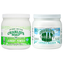 查利 美国Charlies soap 进口洗衣粉1.2kg+彩漂1.2kg 洗衣套装 彩漂+洗衣粉
