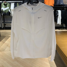 耐克（NIKE） 外套男装春秋新款夹克健身训练梭织连帽跑步防风衣休闲运动服 CZ9071-100白色  L