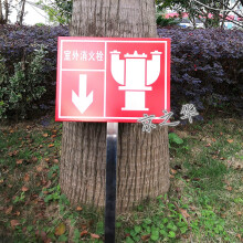 室外消火栓不锈钢消防标识牌提示牌警示牌插地式标牌现货定制 定制