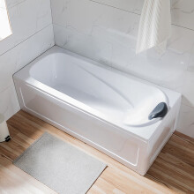 禧斯顿亚克力单人按摩浴缸独立式小户型家用长方形成人恒温加热网红浴缸 空缸（左裙）加厚型 1.2m
