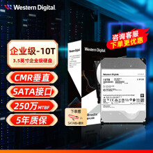 西部数据（WD） 企业级硬盘10TB HC510 SATA6GB/S 7200转256M 氦气密封 10TB 企业级(HUH721010ALE600)