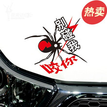 蜘蛛霸气别碰我 咬你车贴车身随意贴 个性车贴画贴汽车身贴车饰装饰遮