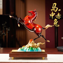 明/宣德年 唐銅 【馬到成功】馬置物 写実彫刻 高22cm AI11K32D 工艺品