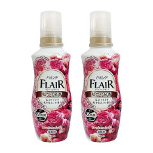 花王 （KAO） FLAIR衣物柔顺剂 柔软剂 抗皱  防静电  日本进口 甜蜜树莓花香2瓶