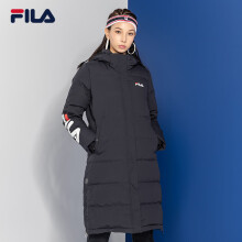 fila(斐乐)女羽绒服2018冬季新款运动休闲时尚简约长羽绒服女 传奇蓝