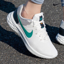 耐克（Nike）女鞋夏季新款TANJUN运动鞋网面透气缓震跑鞋 DC3729-008/白/绿/尺偏小 36