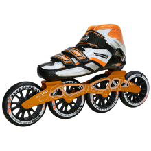 美洲狮（COUGAR） 美洲狮SR7轮滑鞋速滑鞋男女溜冰鞋成人竞速鞋儿童直排轮旱冰鞋 橘色四轮速滑鞋 成年人37码