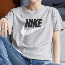 耐克（Nike）T恤男装夏季新款篮球跑步健身训练半袖百搭休闲服圆领上衣短袖 AR5005-063/灰色 XL