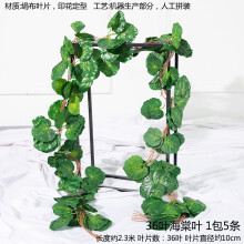 塑料绿叶拉花仿真藤条假花葡萄叶树叶绿叶绿植物吊顶装饰管道塑料藤蔓