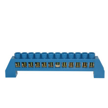 天旭 桥型接线排 接线端子排 配电箱零排 接线铜排8*12 蓝色壳 20个 12孔零排