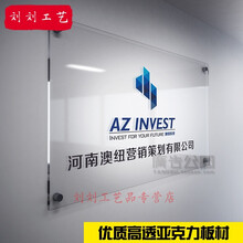 刘刘工艺品公司门牌工作室牌匾定制logo店铺门头招牌uv背喷透明亚克力
