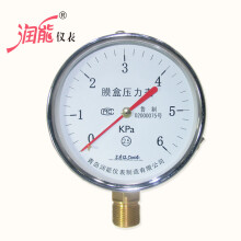润能（RUNEG）膜盒压力表YE100微压表低压表天燃气表煤气表压力表千帕表 0-40KPa