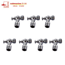 质角阀套装 全铜加厚镀铬 截止式提拉快开冷热