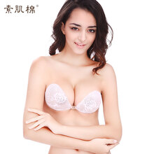 素肌棉<em>隐形文胸</em>贴婚纱聚拢<em>大胸</em>无带内衣礼服n