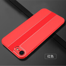 8全包tpu壳苹果7plus碳纤维手机套 红色 iphone6p/6sp