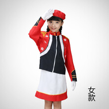 新款儿童鼓号队服装少儿仪仗队升旗手班服装军鼓乐队鼓号服装 第4款女