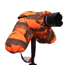 PHOTO HOUSE 单反相机羽绒防寒罩保暖套相机保护套 相机保温套相机 保暖套 动力橙色