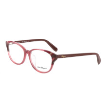 FERRAGAMO 菲拉格慕 女款粉色花纹镜框红色镜腿板材全框光学眼镜架眼镜框 2809A 639 54MM