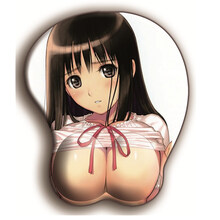 美女鼠标垫 可爱卡通动漫3d立体邪恶硅胶护腕 乳房鼠标垫美女胸部鼠标