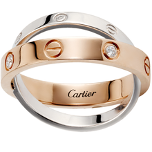 cartier玫瑰金戒指