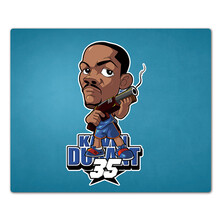 q版nba蓝球足球明星 卡通世界杯小号鼠标垫 梅西鼠标垫 深灰色 杜兰特
