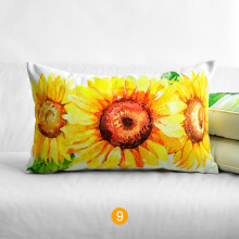 向日葵抱枕黄色太阳花靠枕绿色叶子客厅沙发靠垫被子两用 9# 53x33cm