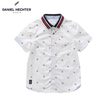 丹尼爱特daniel hechter dh童装 短袖衬衫 白色 110