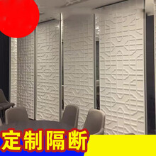 办公室客厅活动隔音高隔断墙屏风推拉折叠门 80#防水防火隔音软包/㎡