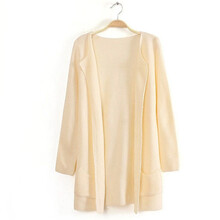 厘2014秋装新款圈圈绒中长款宽松毛衣<em>外套针</em>