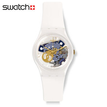 斯沃琪(swatch)手表 色彩密码系列 石英男女手表 水兵白浪gw169