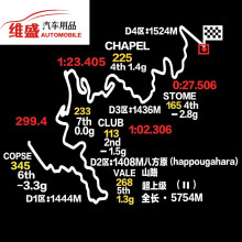 汽车赛车道贴纸车贴秋名山穿越西藏车后窗反光贴后挡风玻璃地图贴车用图片