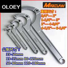 oloey进口 活动 勾型扳手 月牙扳手 超声波扳手 勾头圆螺母扳手 ◆方