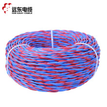 远东电缆RVS 2*0.5国标2芯红/蓝对绞软电线?100米【有货期非质量问题不退换】