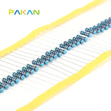 PAKAN 1/2W精密电阻 0.5W色环电阻 金属膜电阻0.5W 510R 精度1% (100只)