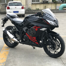平线公路赛趴赛原装抖音同款 亮黑r字花 国四电喷:维森克400双缸水冷