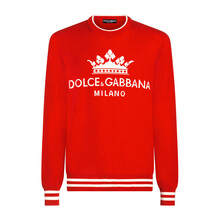 杜嘉班纳dg男装针织衫毛衣圆领口纬平针织喀什米尔配以dolce&gabbana