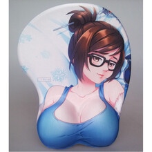 2018创意卡通动漫可爱3d美女大胸鼠标垫迷你设个性3d鼠标垫小号动漫