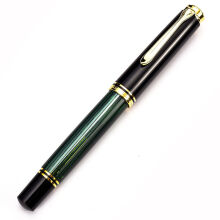 德国pelikan百利金帝m800钢笔/墨水笔 18k笔尖 礼品笔 黑绿 f尖0.5mm