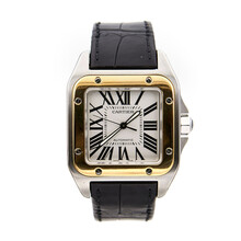 【二手95新】卡地亚(cartier)大号桑托斯w20107x7山度士自动机械男表